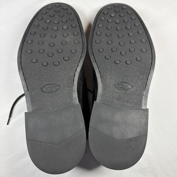 Tod’s Men’s Polacco Gomma Chukka Boots Size UK 11 US 10 Black Lace Up Ankle - Picture 11 of 14